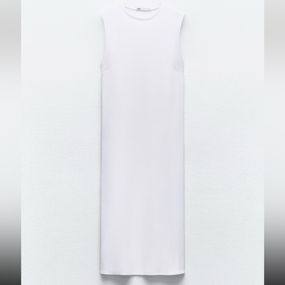 NWT ZARA RIBBED MIDI DRESS - Picture 6 of 8